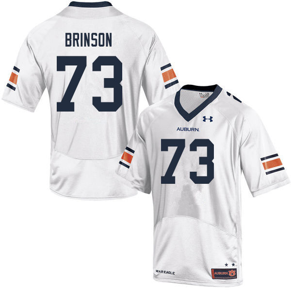 Men #73 Gabe Brinson Auburn Tigers College Football Jerseys Sale-White